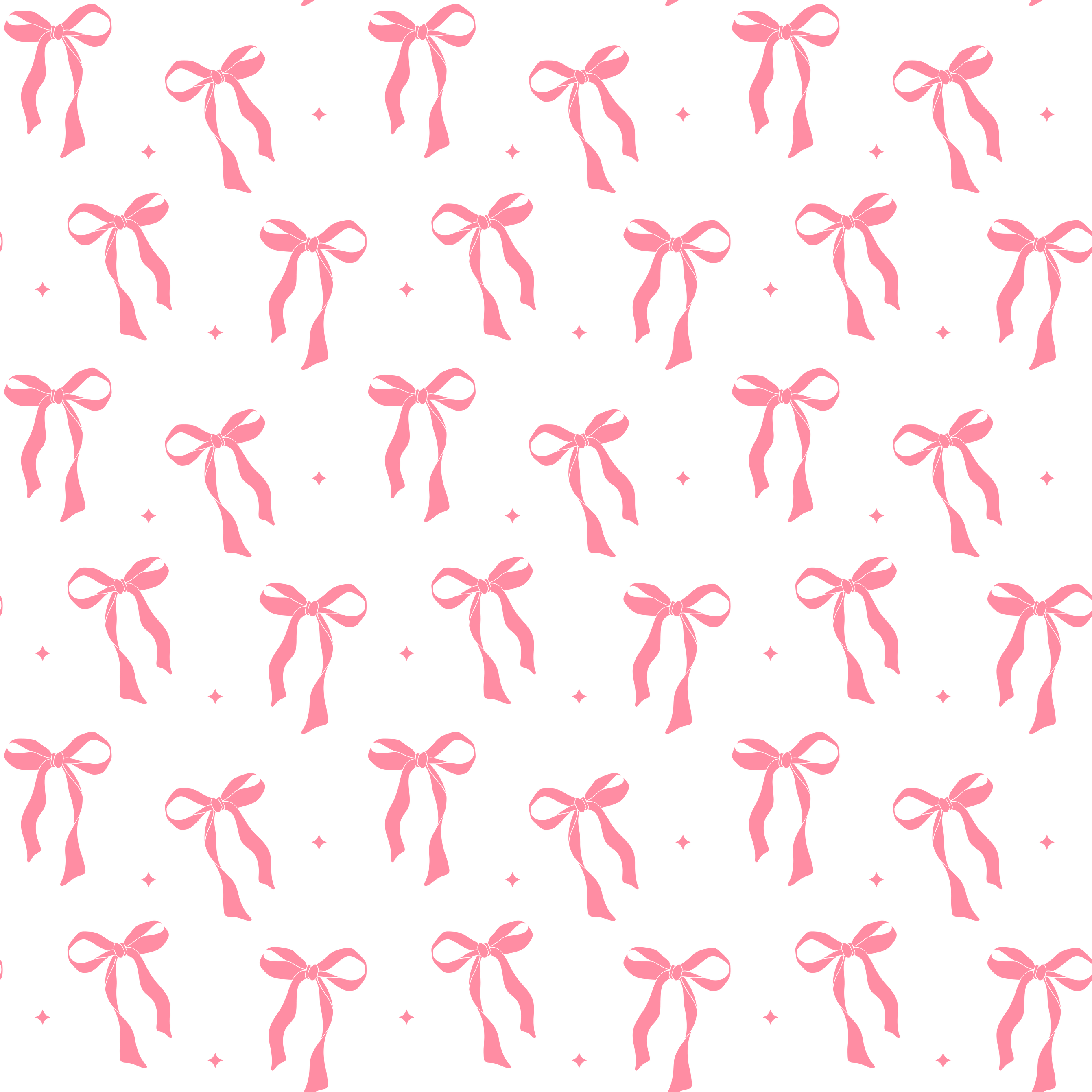 Coquette Seamless Pattern Pink ribbon bow