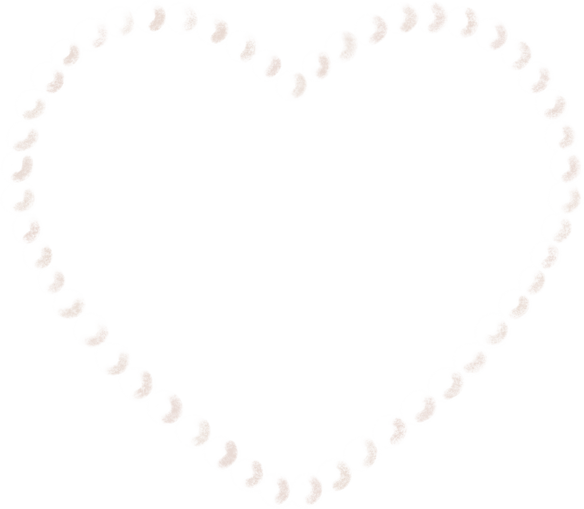 doodle hand drawn pearl heart